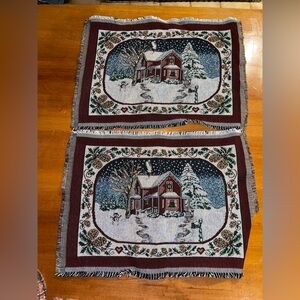 Pair of Christmas/Winter Place Mats